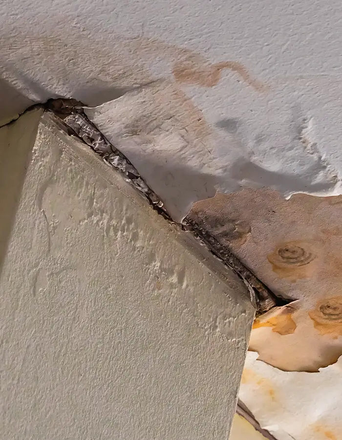 ceiling stains from roof damage